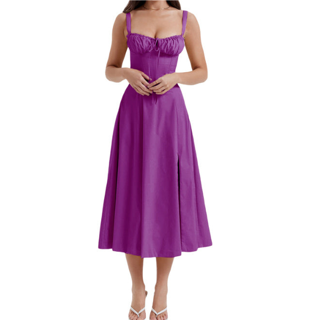 Corset Floral Midi Dress