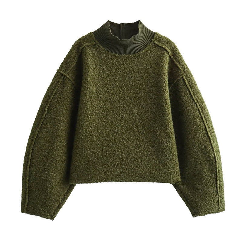The Textured Mock Neck Sweater