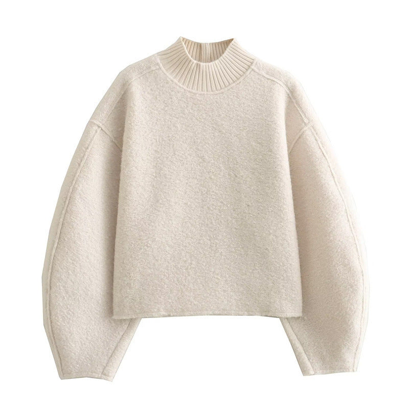 The Textured Mock Neck Sweater