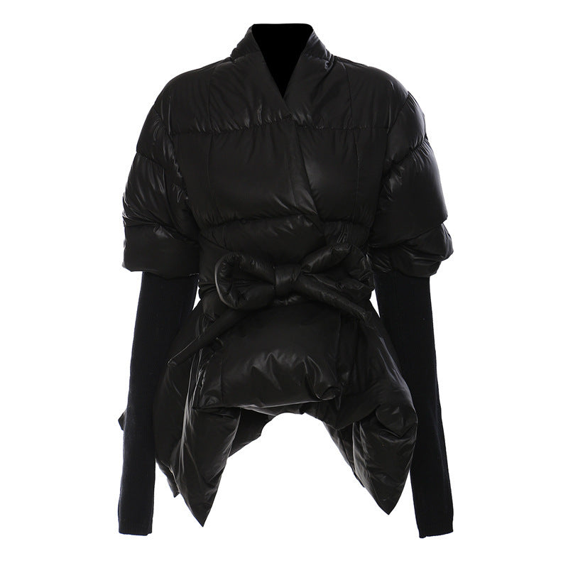The Belted Puffer Wrap Jacket