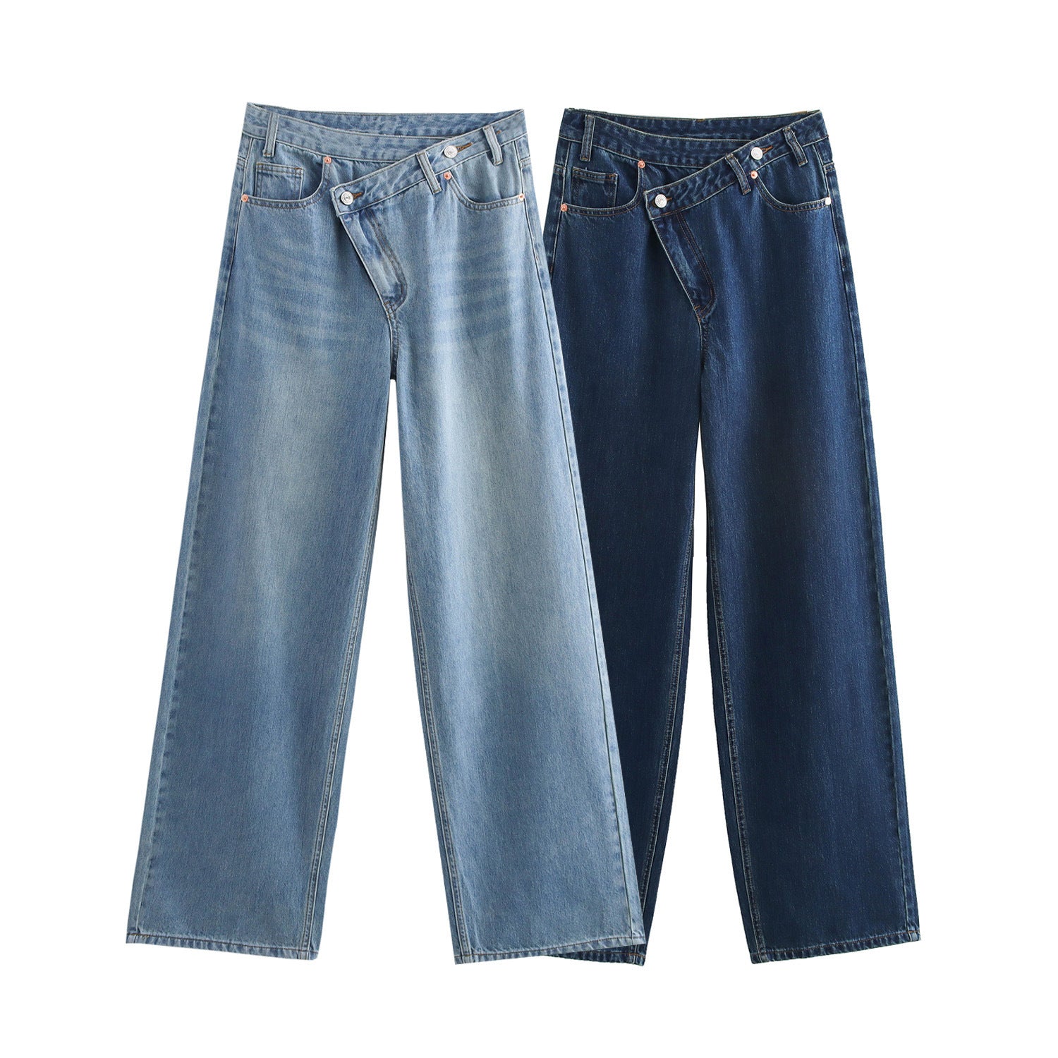The Asymmetric Button Denim
